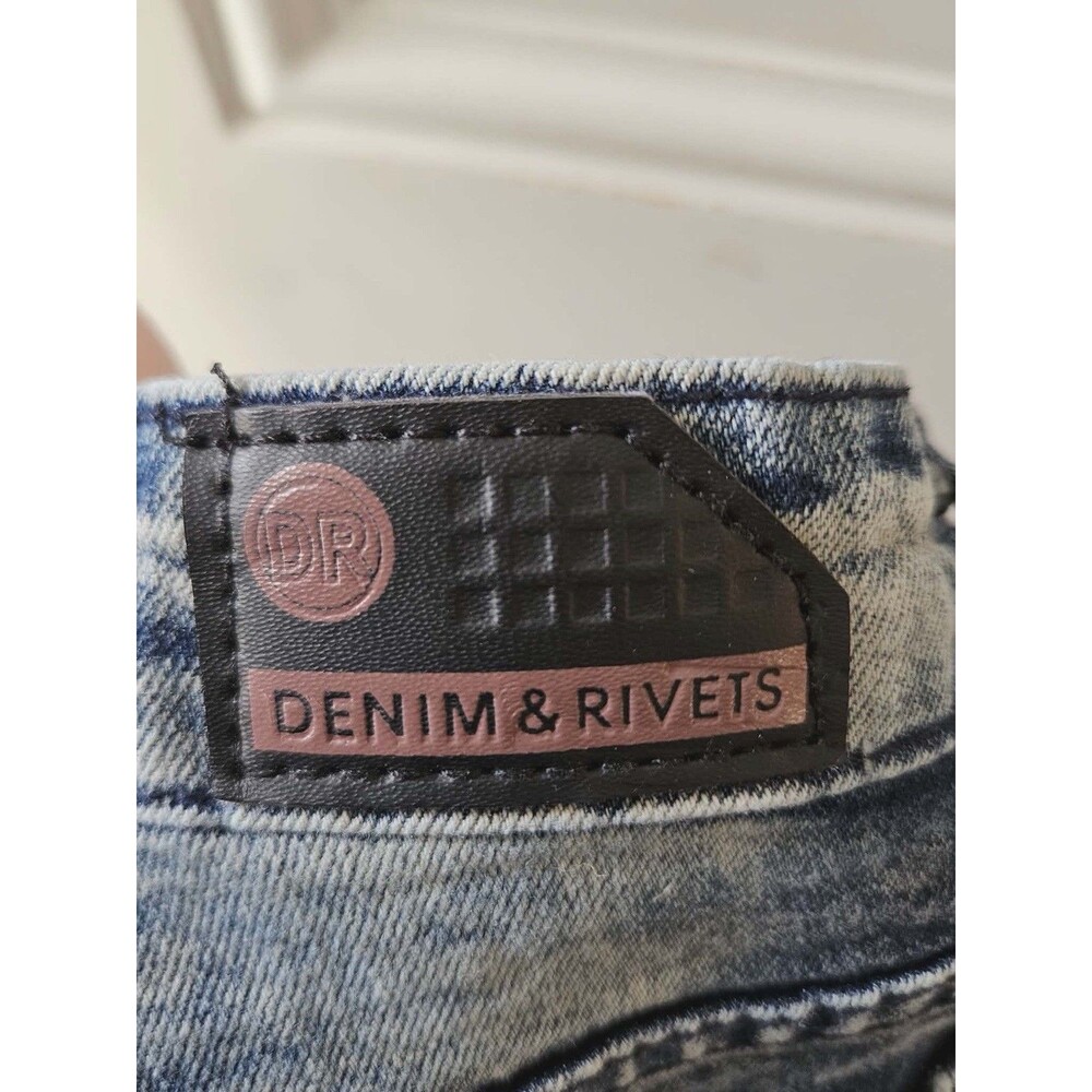 Brooklyn's Best Denim & Rivets Jeans‎ Size 6 Boys Acid Wash Moto Biker Stretch - Picture 11 of 12